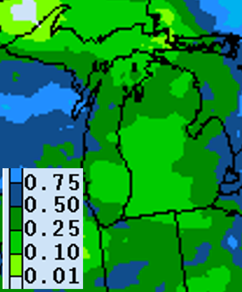 Precipitation forecast for June 9-16.